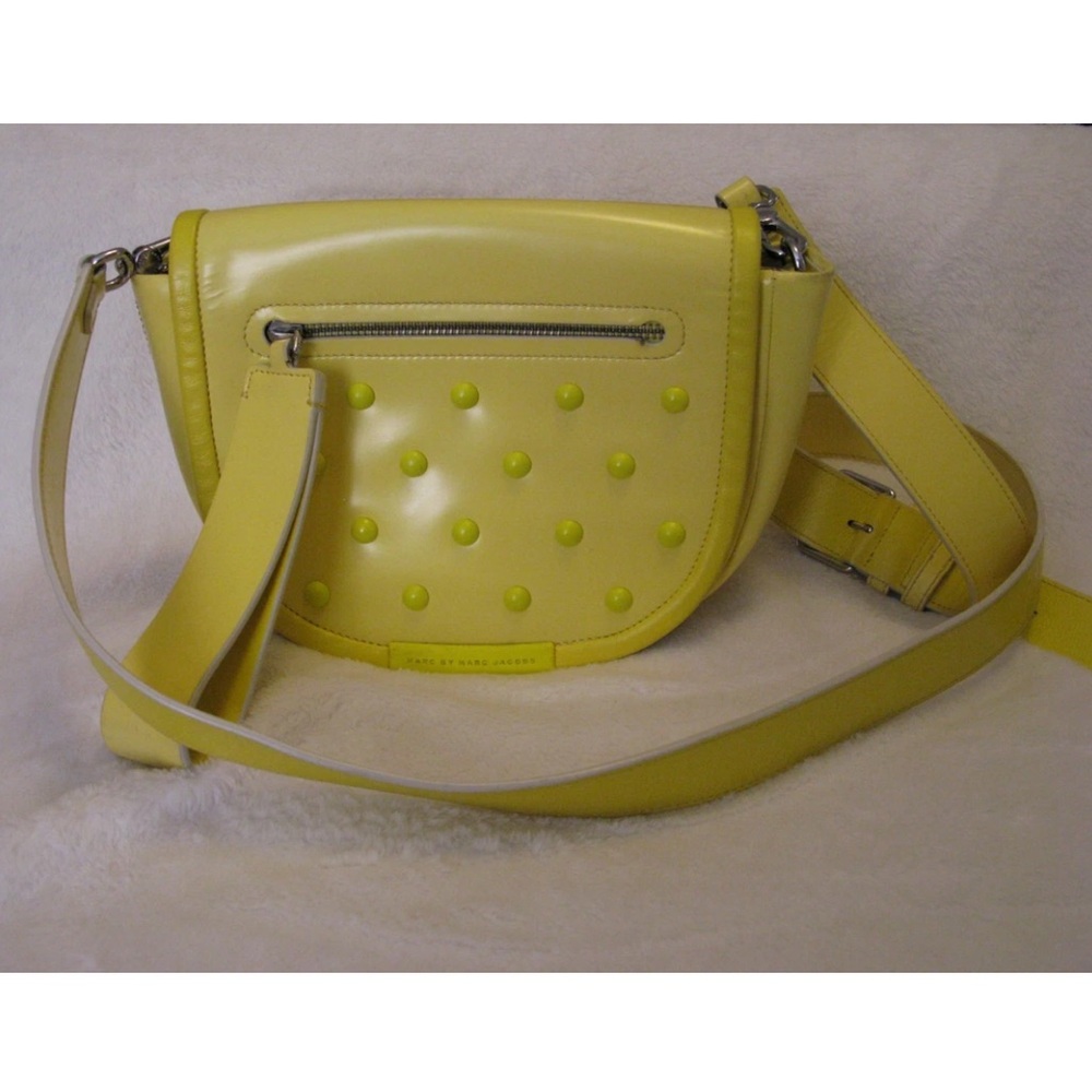 Marc Jacobs Luna Bag 'Lemon' Yellow Leather Beautiful Crossbody Runway Style